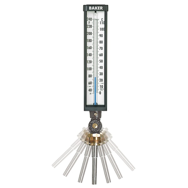 Baker Instruments 9VU35-245 Industrial Thermometer, 30 to 240 deg F (0 to 114 deg C) 9VU35-245 - main